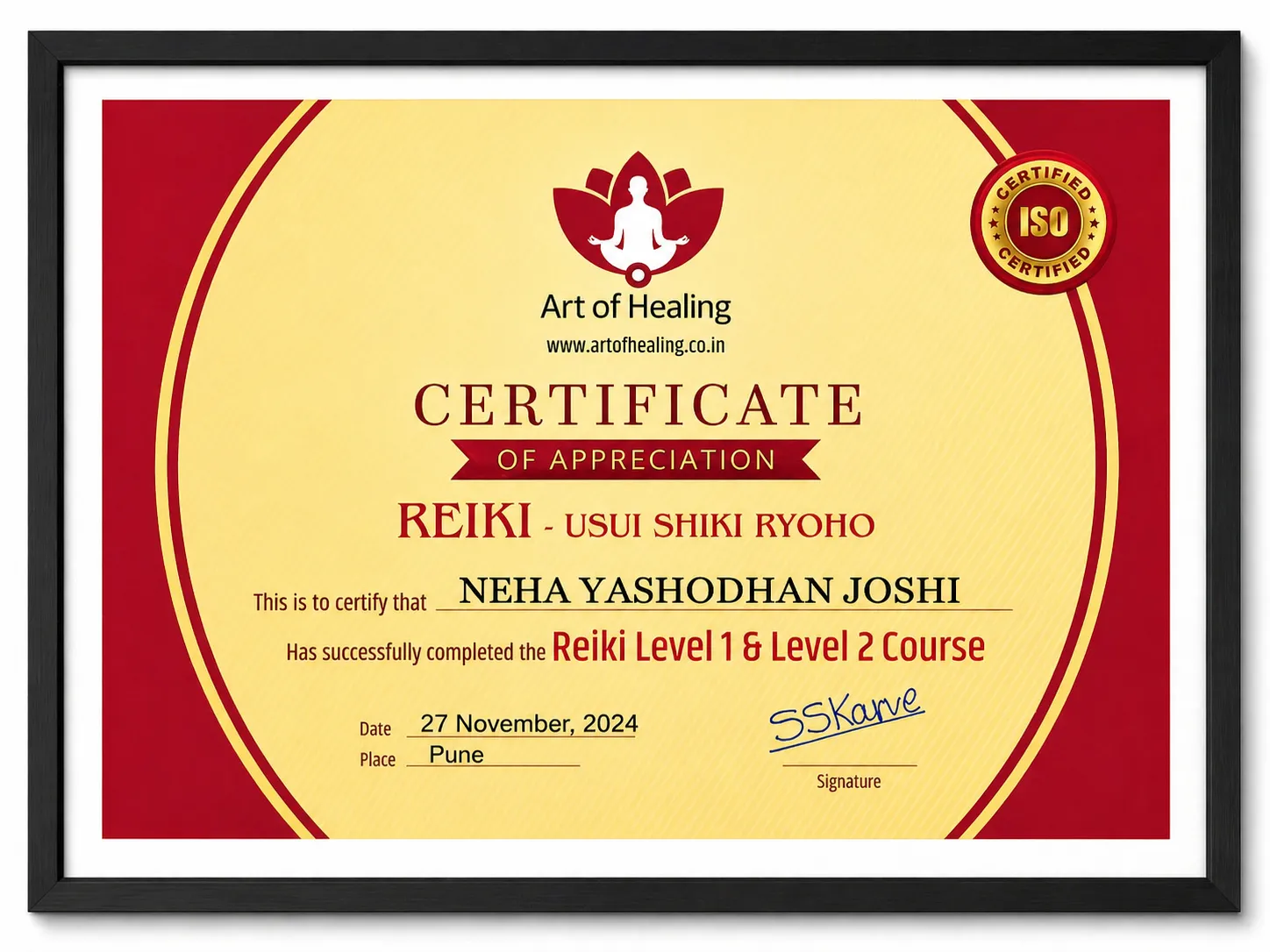 Certificate — Neha Joshi