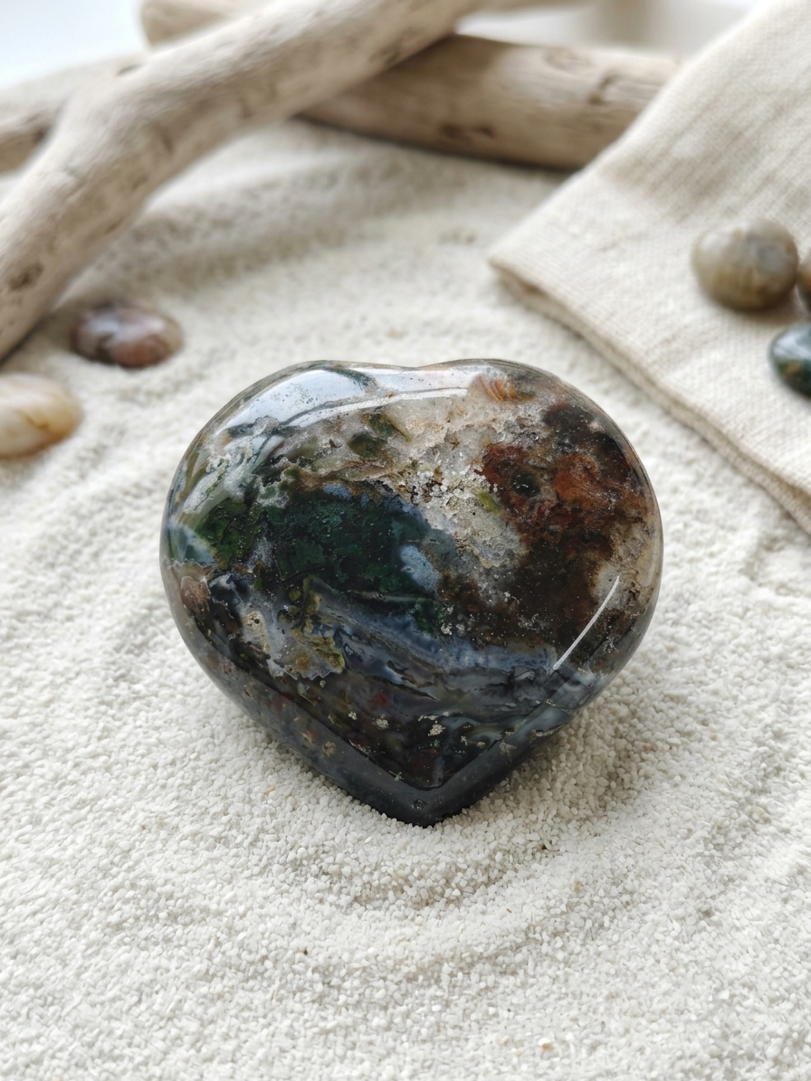 Ocean Jasper Heart