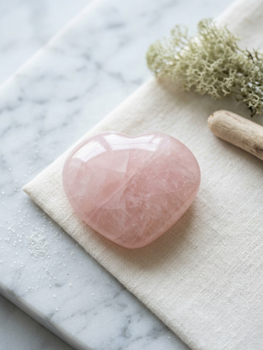 Rose Quartz Heart
